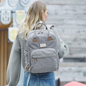 Gray Diaper Backpack